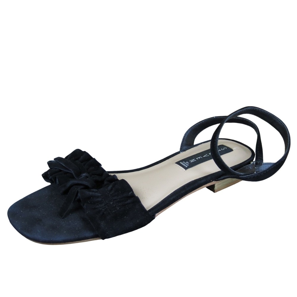 Steven Women Cassiel Ankle Strap Black Leather Sz 7.5 Medium Used 2025